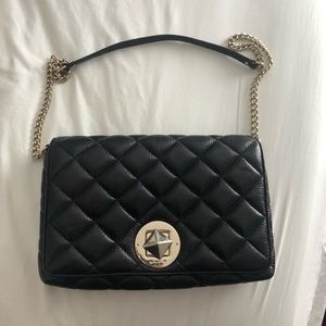 Black Kate Spade quilted purse